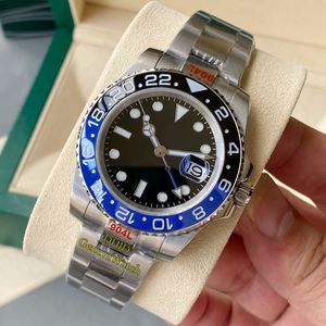 Montre de luxe GMT Batman 40mm Orologi di design ETA 2836 CAL 3285 Movimento meccanico Orologio automatico Uomo Acciaio inossidabile 904L Orologio da polso con zaffiro impermeabile 200M