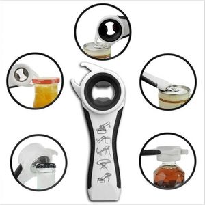 Creative Classic Five-in-One Canned Beer Bottle Opener Kitchen Tool Silicone Handle Multifunktionella lätt att pulla ringflaskor öppnare