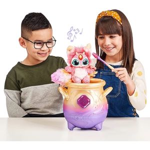 Dekorative Objekte Figuren Magic Mixies Spielzeug Harz Handwerk Pink al Cauldron Misting Kinderspielzeug Cartoon Zauberstab Nebel Geschenke 220928