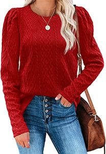 Women's T-Shirt Sweaters Crewneck Long Sleeve Side Slit Casual Pullover Sweater Knitted Jumper Tops