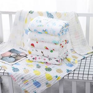 Decken Swaddling 6 Schichten Bambus Baumwolle Säugling Kinder Swaddle Wrap Decke Schlafen Warme Steppdecke Bettdecke Musselin Baby Zeug 220927