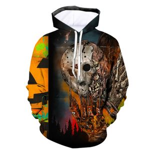 Moletons masculinos moletons outono/inverno Novo hallowmas imprimido e americano Pullover solto europeu e americano 013