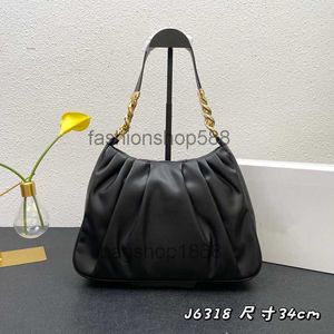 Damen-Umhängetaschen mit Kette, unter den Armen, gerüschte Hobo-Handtasche, Damen-Tragetasche, Clutch, Geldbörse, Schnallenverschluss, modische, klassische Retro-Ledertasche, großes Fassungsvermögen, plissierte Achselhöhlentasche