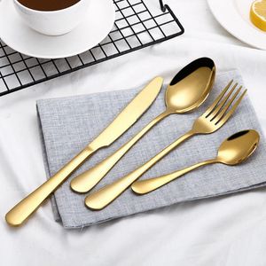 4pcs/set ev restoran yemek takımı setleri Paslanmaz çelik çatal kaşık bıçağı yemek takımı setleri Batı Yemek Kaşık biftek bıçağı sofra takımı