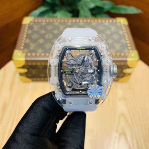 Watches armbandsur designer lyxiga herrmekanik tittar på Richa Milles RM35-02 Glass Transparent Series Tide and Trench Gas Top Men BR S3BA