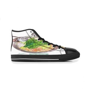 Scarpe personalizzate da uomo Designer Canvas Sneakers da donna Dipinte a mano Outdoor Green Women Fashion High Cut Trainers