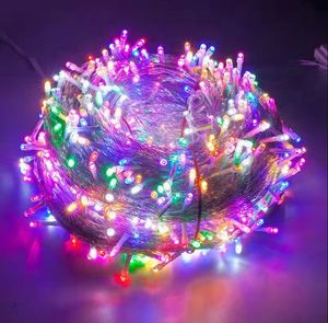 33FT 66FT LED Outdoor Strings Hause Warm Weiß Weihnachten Dekorative Weihnachten String Fairy Vorhang Girlanden Party Lichter Für Hochzeit