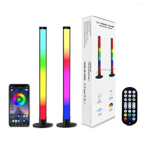 Bordslampor RGB Pickup Rhythm Music Desktop Atmosphere Night Light Lamp Strip med App Remote Control f￶r hemmet Bedside Living Room Decor