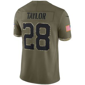 Voetbalshirt Indianapolis'colts''men Jonathan Taylor Quenton Nelson Shaquille Leonard 2022 Salute to Service