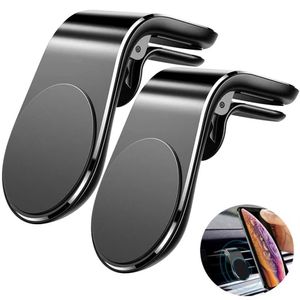 Universal Car Phone Holder Magnetic Air Vent Clip för iPhone 14 Samsung Magnet GPS Mobiltelefon