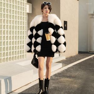 Women's Fur Design Fashion Girls Winter Jacket Woman Fluffy Clothing Ladies Luxury Real Coat Women