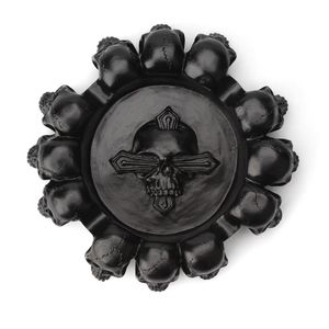 Cool Black Skull Ghost Head Resin Ashtrays Dry Herb Tobacco Cigarette Smoking Design Ashtray Cigar Holder Innovative