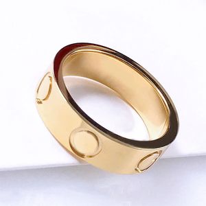 Anel de banda banhado a ouro love Designer de joias de diamante de luxo para homens e mulheres prato de noivado de prata casamento multi tamanho design clássico de natal tem anel