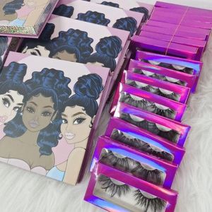 False Eyelashes Professional Makeup Full 4/12 Pairs Hair To Natural Long 25mm 3D Mink Lash Extension Supplies Packaging Box Case