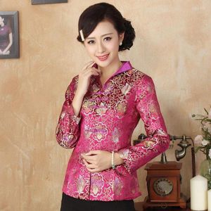 Damenjacken Damen Plus Größe M-3XL 4XL Chinesischen Frauen Stil Mandarin Kragen Jacke 2022 Frühling Satin Mantel Handgemachte Taste Lange