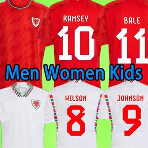 22 23 Jerseys de futebol da Copa do Mundo de Gales Bale Maillot de Foot Ramsey James Johnson Wilson Fãs Jogador Versão Homens Menino Kit de Futebol