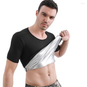 M￤ns kroppsformar Herrv￤rmedaps Skjorta - Svett Shaper Vest f￶r m￤n Mens Bodysuit Slimmer Sauna Suits Shapewear Compression Top