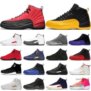 12s herr basketskor Jumpman 12 University Gold Dark Concord Indigo Twist Reverse Flu Game Royal Taxi herr tränare sport sn JORDON