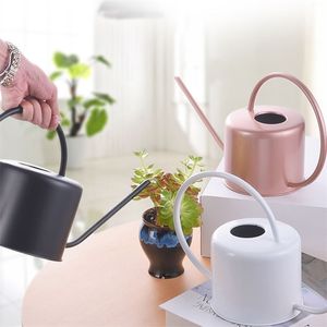 Pulverizadores 1.3l Rega pode metal jardim de aço inoxidável para casa de água em casa Fácil Uso Handle Planta Long Mouth 220929