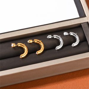 French Niche Design Stud Pearl C-Shaped Half Ring Earrings Simple Ins Style Sweet Cool Girl Fashion All-Match Jewelry Accessories