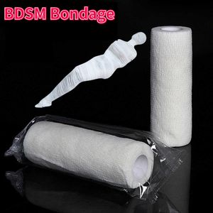 Beauty Items Static Bondage Tape of Breathable White Net Gauze Anti-stick Hair Adult Fun Games sexy Toys for Men Women Fetish BDSM Cosplay