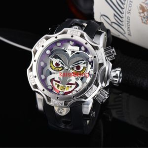 22 luxury brands Undefeated Reserve Venom DC Comics Clown rubber Strap 52mm men's quartz watch Reloj Hombres