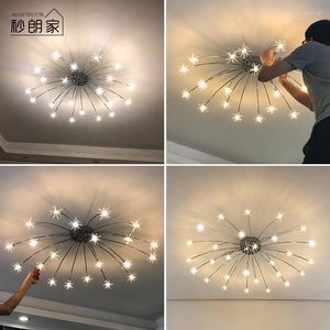 Pendant Lamps Modern Led Meteor Shower Star Light Restaurant Bar Coffee Shop Hanging