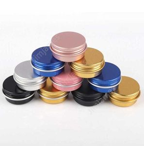 Metal Aluminium Bottle Tins Lip Balm Containers White Gold Black 10ml Empty Jars Screw Top Tin Cans 2440pcs DAJ488