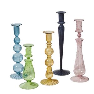 Candle Holders Artist Style Stick Wedding Table Centerpieces Fashion Decoration for Home Designers Crystal Glass 220929