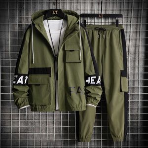 Herren-Trainingsanzüge, Harajuku-Stil, Trainingsanzug, Herren, 2-teiliges Set, langärmelig, Kapuzenjacke und Jogginghose, Herren-Jogginganzug, leichte Kleidung, Herbst, G220927