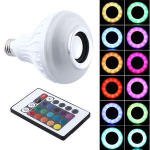 Inteligentna głośnik Bluetooth LED żarówka 12W odtwarzacz muzyki lekki Dimmable Wireless