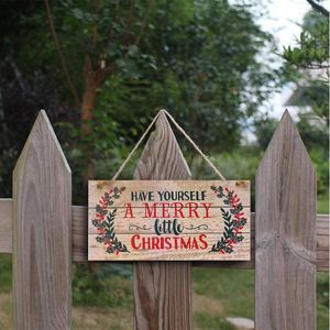 Christmas Decorations 1pcs Wooden Door Sign Decor Tree Decoration For Pendant Navidad Gift 2022 Year Party Home