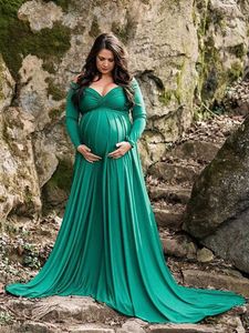 Abito in gravidanza casual per fotografie fotografiche per le donne vestiti di maternità estate fuori spalla manica abiti da gravidanza lunghi 0929