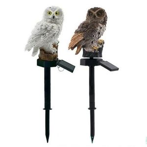 Garden Decorations 1Pc Waterproof Solar Power LED Light Path Yard Lawn Owl Animal Ornament Lamp Outdoor Decor Accessories Statues 220928