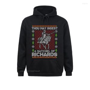 Erkek Hoodies Erkek Sweatshirts Richards'ın bir çantasını yutabilirsin, komik çirkin Noel kapüşon grubu Tatil Güz Marka Hoods Erkekler