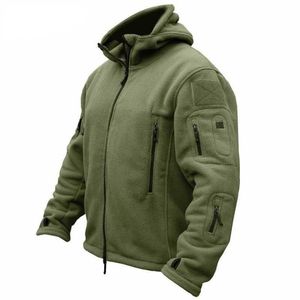 Giacche da uomo Uomo US Military Winter Thermal Fleece Tactical Jacket Outdoor Sport Cappotto con cappuccio Militar Softshell Escursionismo Outdoor Army Giacche G220923