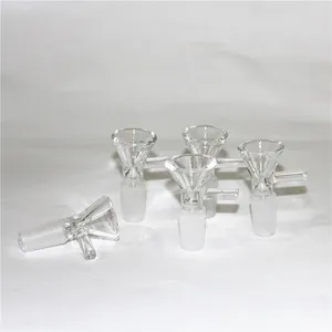 Pezzo di ciotola di vetro assortito per narghilè da 14 mm all'ingrosso con manico Fornitura di accessori per tubi da fumo per acqua per bong