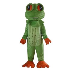 Trajes de mascote de sapo verde do Dia das Bruxas