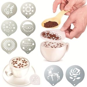 Räummatrize aus Edelstahl 304, Fancy Coffee Schablonen, Kaffee-Zeichnung, Cappuccino-Form, Kaffeedruck, Modell T9I002105