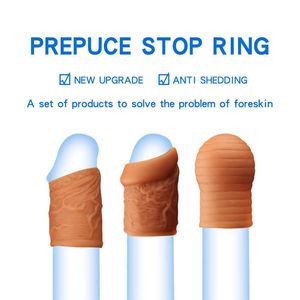 Güzellik Ürünleri Phimosis Düzeltme Yüzüğü Yumuşak Silikon Gecikmeli Boşaltma Sünnet Düzeltici G Spot Klitoris Stimülatör Erotik Seksi Oyuncaklar Erkekler