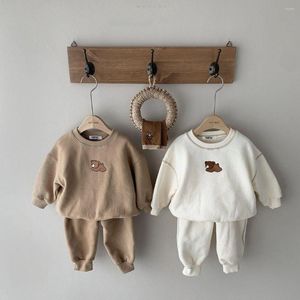 Giyim setleri bebek erkek kıyafetleri için bebek bebek seti balon sweatshirt pantolon 2 adet kıyafet çocuk kostüm 2022 bahar