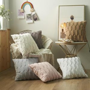 Pillow 3D Plush Throw Covers Faux Fur Sofa Bed Cover 45x45cm Instagram Nordic Case Autumn Winter Home Decor