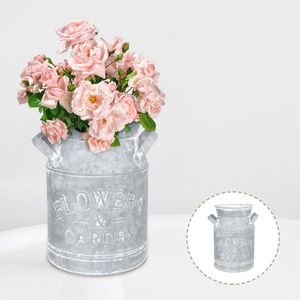 Декоративные цветы 1pc оцинкованные цветочные вазы домохозяйки