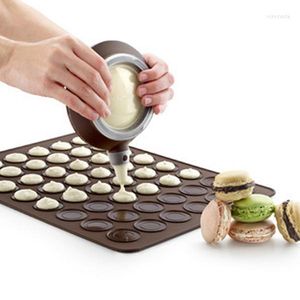 Verktyg Silikon Macaron Macaroon Pastry Oven Baking Mold Sheet Mat 30-Cavity Diy Mold Kitchen BBQ Tillbeh￶r