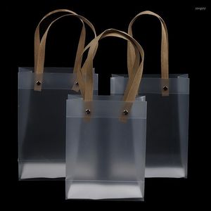 Bolsas de mochila bolsa transparente de PVC com loop de mão de bolsa de joias femininas embalagens de produtos de higiene pessoal de armazenamento cosmético Organizador de compras