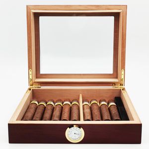Manufacturers wholesale cigar box cedar wood humidor box large capacity hygrometer home office case storage