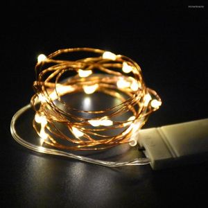 Strings 10pcs 2M 20 LED Battery Operated Copper Wire String Lights For Xmas Garland Party Wedding Decoration Christmas Fairy