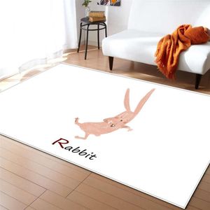 Teppiche Cartoon Niedliches Tier Schlafzimmer Kinder Spielmatte Weicher Flanell Memory Foam Bedruckter Teetisch Teppiche Wohnzimmerteppich