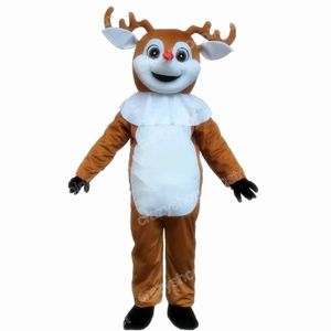 Halloween Brown Deer Mascot Costume Cartoon Animal Character Outfits Suit vuxna storlek Jul karneval fest utomhus outfit reklamdr￤kter