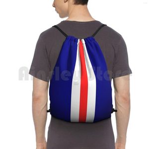 Backpack Glasgow Rangers Colours Drawstring Bags Gym Bag Waterproof Football Soccer Scotland Gers